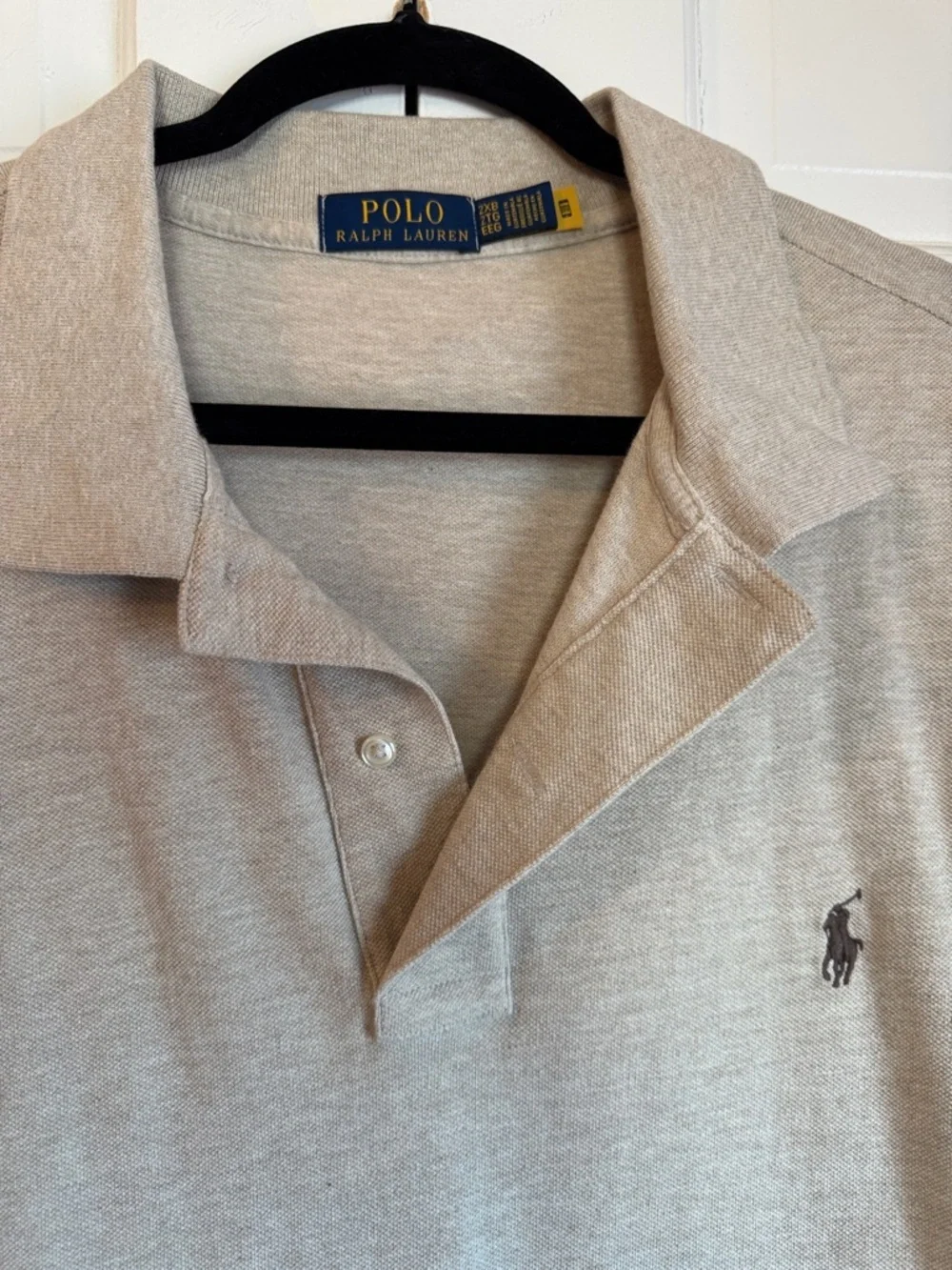 Polo by Ralph Lauren Men's Light Beige Short-Sleeve Polo
